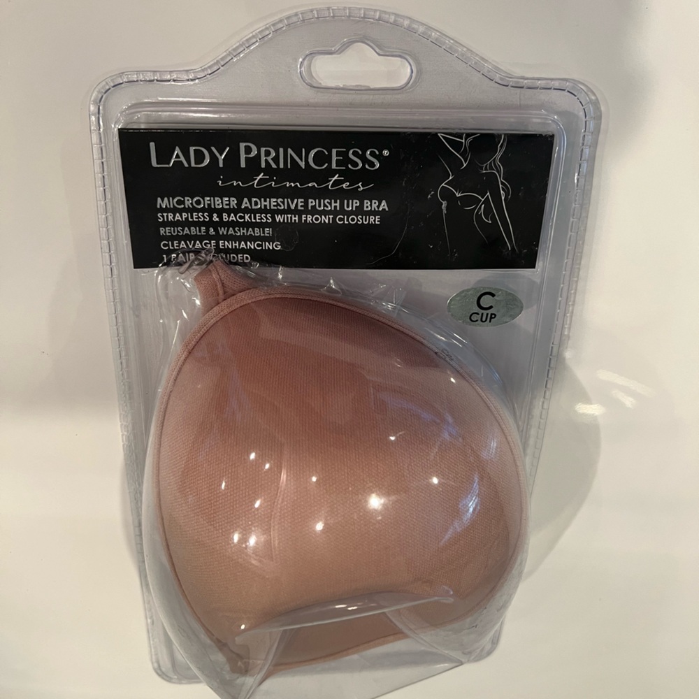 Brand New Sealed Microfiber Adhesive Push Up Bra C Cup for Strapless Dress